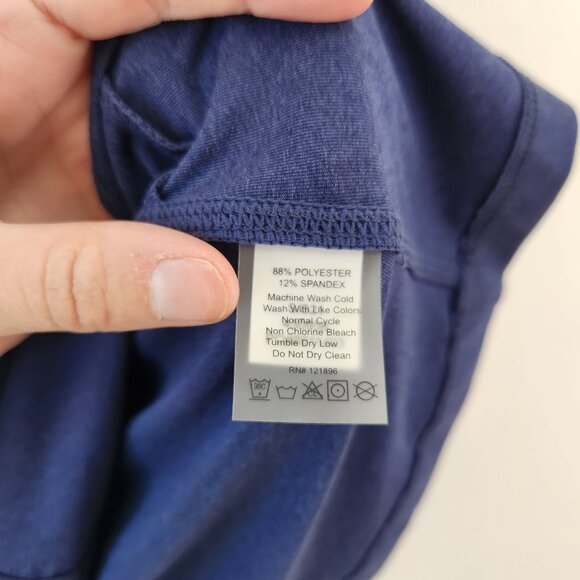 Title Nine Sunbuster Navy Blue Short Sleeve Athletic Top Shirt Golfing Tennis L - Picture 6 of 7